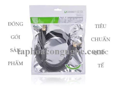 Ugreen 11628 5M màu Đen Cáp tín hiệu VGA hỗ trợ Audio 3.5mm VG102 30011628